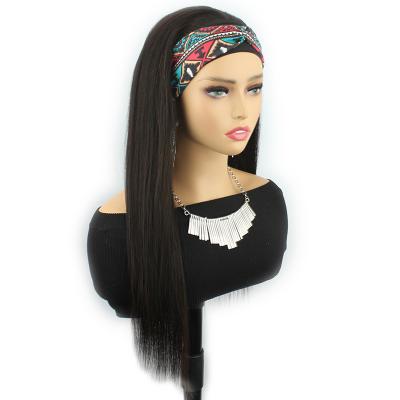 China Wholesale Cheap Bulk Silky Straight Wave For Women Vietnamese Semi Colored 180 Density Glueless Natural Virgin Raw Hair Band Wigs for sale