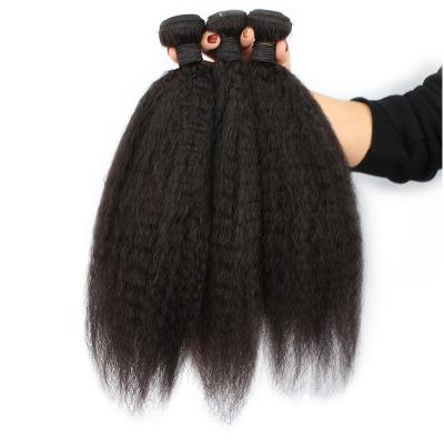 China Good quality bulk 12a silky straight wave indian permed curly weave light yaki hair weave bundle extension yaky weft straight for sale