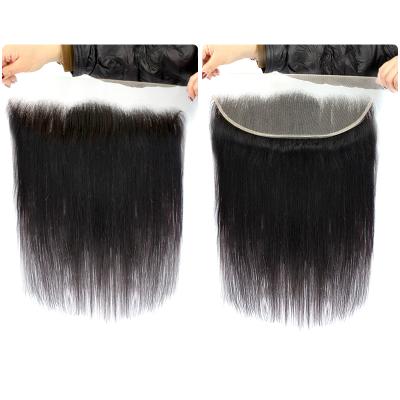 China 100% Virgin Human Hair Wholesale Price Seller With Baby Hair Natural 13x4 Human Hair Closure And 13x6 HD Thin Invisible Transparent Swiss Lace Headband for sale