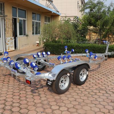 China Wholesale Inflatable Semi Trailer Boat Trailer Galvanized Boat Trailer Transport Boat Trailer for sale