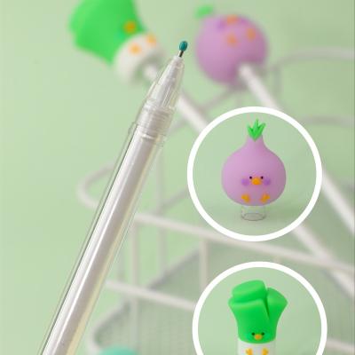 China Normal Manufacturer In China Green and Purple Series Gel Pull Pen For Child Gift Promotional Pens Office School Smooth Writing Stationery for sale