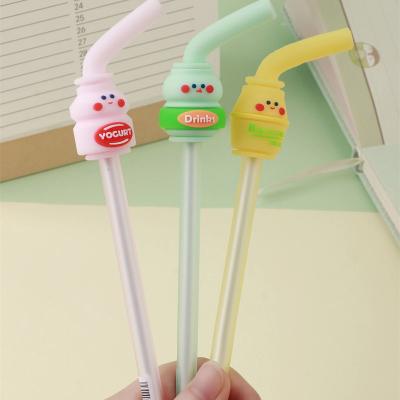 China New Normal Hot Promotional Series Multifunctional Gel Pull Pen Custom Logo Soft Glue Material Pens For Kids Gift Cute Hand Count for sale