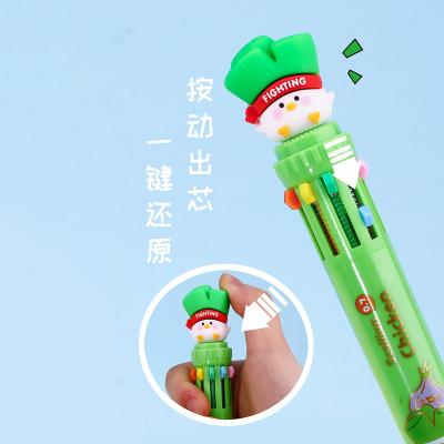 China office & School Cute Pen Cute Vegetables Power 10 Colors Kawaii Rollerball Pen With Custom Logo KUKI Tip Pens Manufacturer for sale