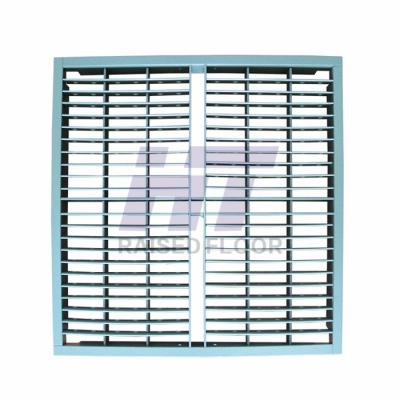 China Steel Grating Perforated Raised Floor Large Air Flow Rate with Powder Epoxy for sale