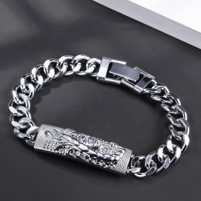 China Wholesale Hops Jewelry Fashion Hip Bangle Silver Plated Custom Bracelet For Men for sale