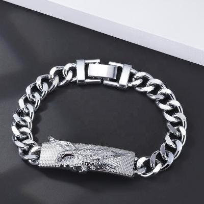 China 2022 Hip Hop Trendy Men's Banger Bracelet Fashion Cuban Bangle Jewelry for sale