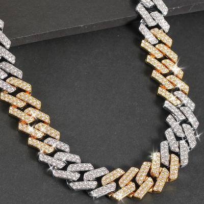 China Trendy Silver Plated Cuban Link Necklace Hip Hop Necklace Fashion Jewelry for sale