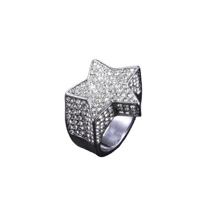 China Good quality trendy silver Cuban fashion vintage hip hop ring popular ring for sale