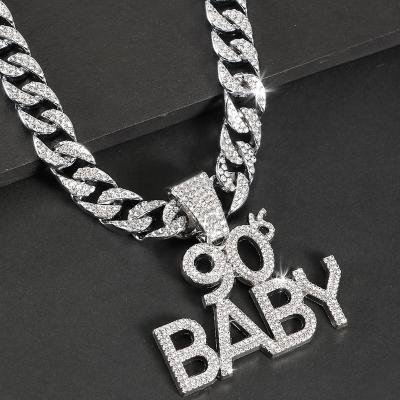 China 2022 Fashion New Arrival Fashion Jewelry Silver Color Necklace 2022 Necklace Hip Pendant Hip Hop for sale