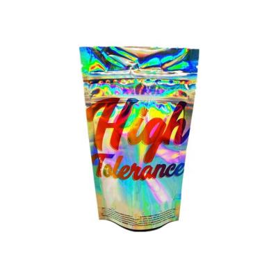 China Custom Print Moisture Proof Plastic Aluminum Foil Packaging Resealable Heavy Duty Holographic Zipper Stand Up Pouch Smell Proof Bag With Ziplock for sale