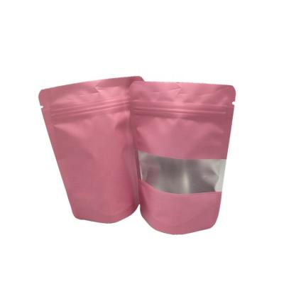 China Custom Printed Logo Food Grade Zip Lock Mylar Aluminum Foil Zipper Window Plastic Packaging Pouch Moisture Proof Reusable Self Seal Bags for sale