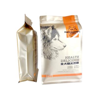 China Moisture Proof 1kg 5kg 10kg 15kg Customize Printing Large Flat Bottom Pet Food Packaging Bag For Dog Food for sale