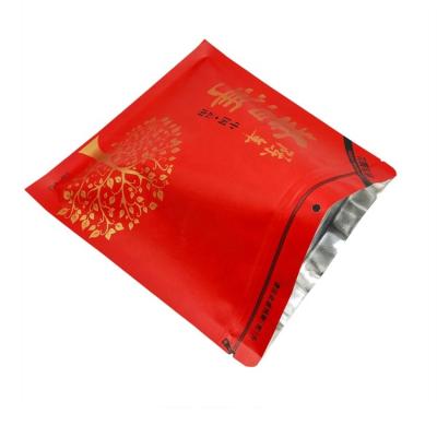 China Custom Plastic Nuts Three Side Snack Coffee Tea Leaf Package Seal Aluminum Foil Pouch Food Packing Bag Moisture Proof Small for sale