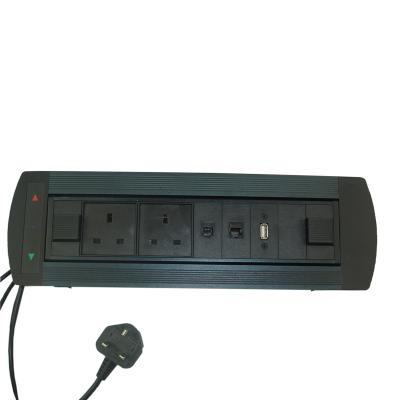 China Unit Desktop Factory Power Supply Power Direct UK Power Socket Recessed Plug USB Desktop Power Socket for sale