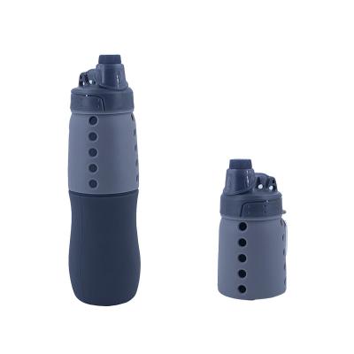 China High Quality Motivational Insulated Contemporary Inspirational Straw Silicone Tumbler Wrap Lid Protective Water Bottles With for sale