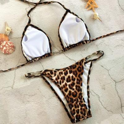 China Leopard Windproof Sexy Thong Super Halter Micro Bikini Sets Beach Wear Swimwear Women Sexy Bikini 2022 For Young Girls for sale