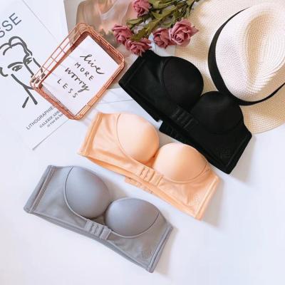 China Women Invisible Half Cup Ladies Pump Sexy Tube Bra To Wedding Bandeau Top for sale