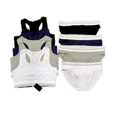 China Large Size Anti Static Branded Wholesale Stock Cotton Bra Brief Sets for sale