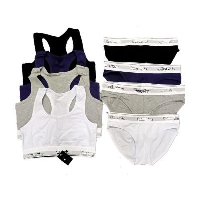 China Fashion anti-static style with custom brand ladies sports bra and panty set for sale