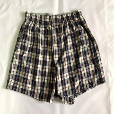 China Wholesale Antibacterial Mens Underwear Fashion %100 Cotton Striped Boxer Shorts for sale