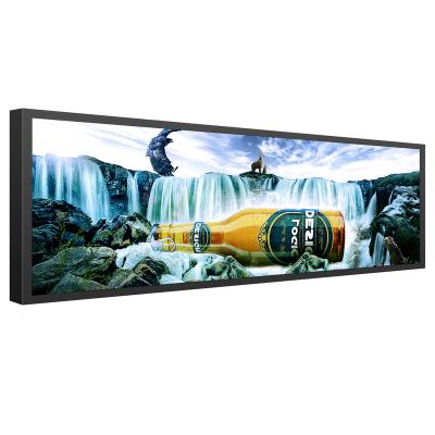 China Indoor Stretched Type LCD Supermarket Indoor Digital Signage Shelf Edge Screen Advertising Android Bar Display for sale