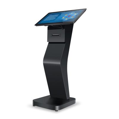 China Mall/Station/Liberary etc speaker 2*10w built-in information query machine 21.5 Inch Ticket Printer LCD Touch Screen Interactive Kiosk Rail Way for sale