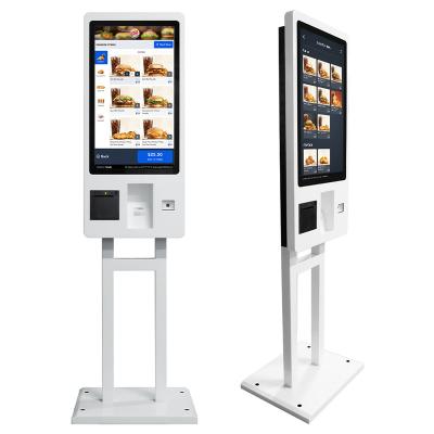 China Wall Mounted SDK Touch Screen Kiosk 23.6 27 32 Inch Payment Terminal Checkout Self Service Kiosk Grocery Store for sale