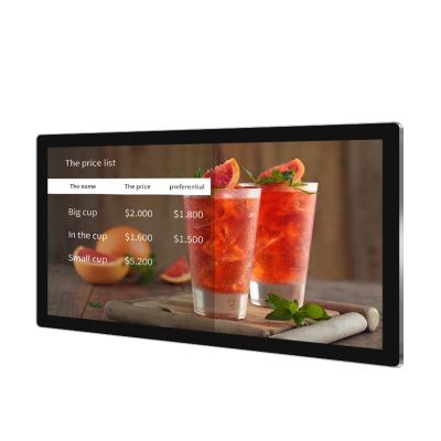 China Smart Split Screen Cloud Based Remote Control Wall Mount Or Hanging Ads Display Digital Signage Menu Boards For Restaurants for sale