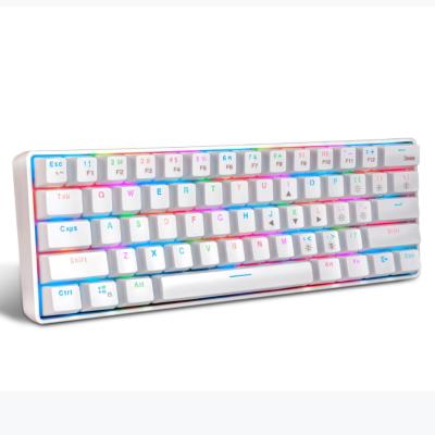 China New Gaming Mechanical Keyboard 2021 RGB Wireless And Key Gaming Keyboard 61 Key Gaming Cable Compact Dual Mode Mechanical Keyboard for sale