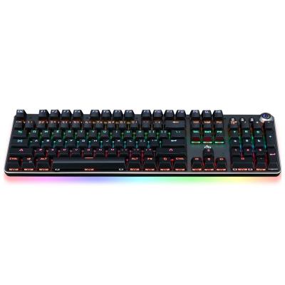 China New RK104 104 Key Black Mechanical Keyboard Wired Combo RGB Backlit Gaming Mechanical Keyboard For Gamer Laptop/PC Gaming for sale