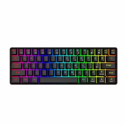 China 2.4G Wireless+Wired Dual Modes RGB Backlit 61 Key Laptop Mechanical Gaming Keyboard OEM/ODM Wired & Wireless Dual Mode Mechanical Keyboard for sale