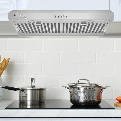 China Best Range Hoods 90cm Under Cabinet Ducted Kitchen Chimney Range Hood with Push Button Controls for sale