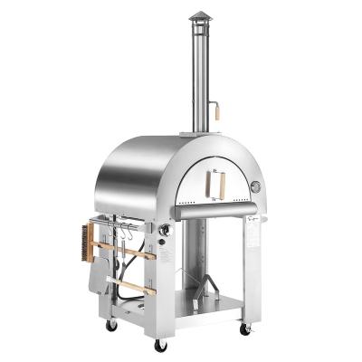 China Empava Outdoor Kitchen Gas &Wood Fired Stainless Steel Outdoor Pizza Oven for sale