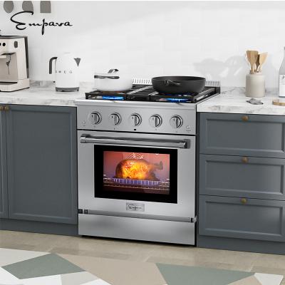 中国 Empava 30 in. 4.2 cu. ft.Stainless Steel Led Light Gas Cooker Range Built-In Single Oven Gas Range with 4 burners 販売のため