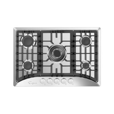 中国 Empava 30 inch kitchen Appliances 304 Gas Cooker Hob stainless steel panel gas cooktop with 5 burner 販売のため