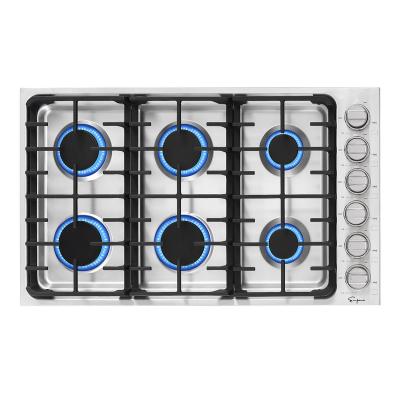 중국 Empava Kitchen Appliance 36 inch Stainless Steel Built in 6 Burner Commercial Gas Stove 판매용