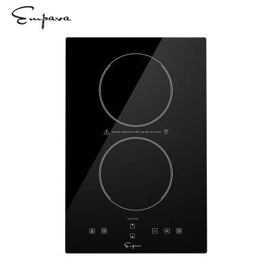 China Empava 12 inch Portable Black Ceramic Glass Touch Control 2 Burner Electric Cooker Induction Stove 2 For Kitchen for sale