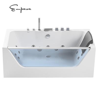 Chine Empava 67 inch bathtub whirlpool freestanding transparent bathtub faucet hot tub à vendre