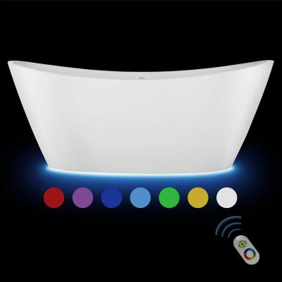 中国 Empava Hot sale 59 inch led light indoor free standing acrylic bathtub oval insert bathtub free stand for Adult 販売のため