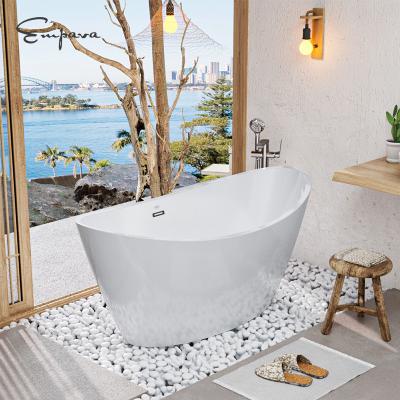 Κίνα Empava 67 inch hot tub Adult oval shape soaking bathtub solid surface freestanding acrylic bathtub προς πώληση