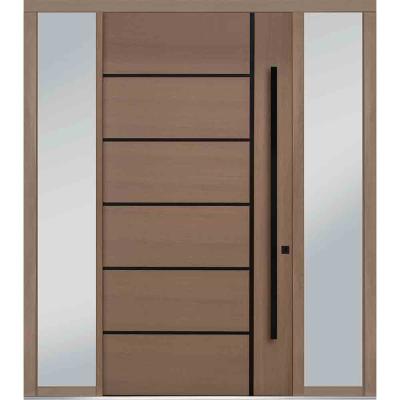 China Modern Design Timber Oak Pivot Main Front Door Luxury Solid Front Door Design for sale