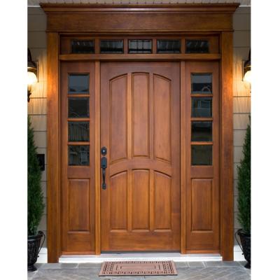 China Modern Classic Designs Solid Wood Exterior Swing Flush Cut Out Synthetic Wood Entry Door for sale