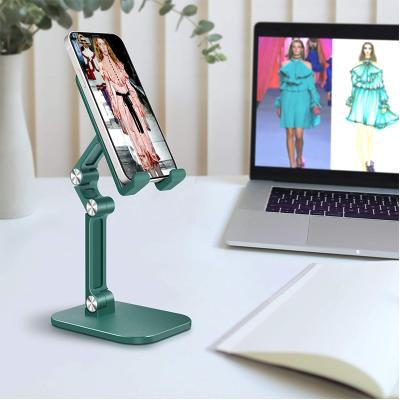 China New Design Mobile Phone Position Bracket Portable Adjustable Table Metal Stand Adjustable 120 Degree Rotation Aluminum Bracket for sale