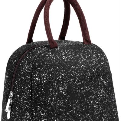 China Portable Bag Insulated Container The Latest Lunch Box Women\`s Fasion (Black With Starry) for sale