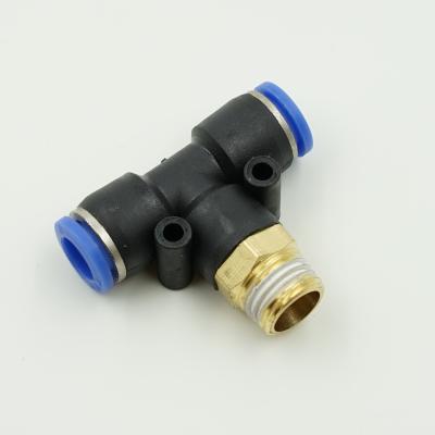 China Hotels Blue Color PB Air Fittings Quick Connect Pneumatic Fittings for sale