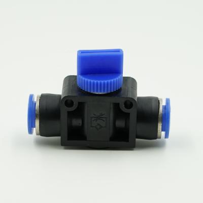 China Air Pressure Pneumatic Switch Valve Hotels HVFF-06 Hand Hose Connector 6mm Quick Hose Fitting for sale