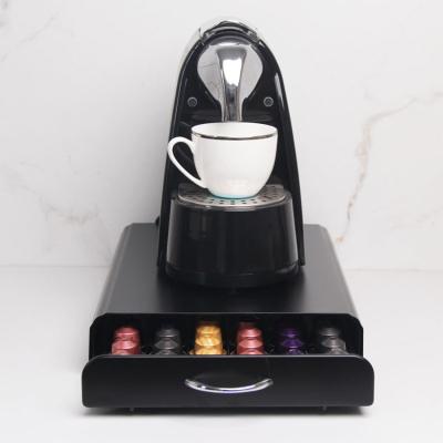 China Sustainable Coffee Capsules Swivel Rack Dolce Enthusiasm Coffee Capsule Holder Drawer Rack for sale