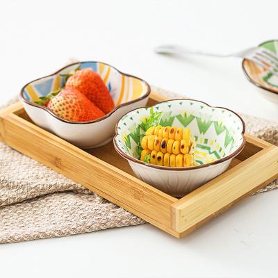 China Seasoning Viable Underlay Kitchen Boho Ceramic Sauce Dish for sale