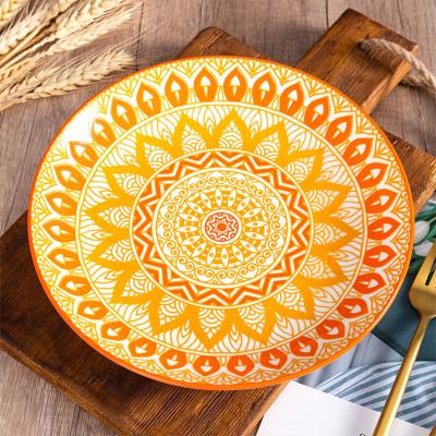 China Hot Selling Boho Round Dish Ceramic Dinner Sustainable for sale