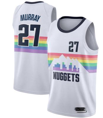 China Good Quality Cheap Custom Jerseys 27 Jamal Murray 55 Mutombo China Logo Stitched Denver Nugget Basketball Wholesale Antibacterial for sale